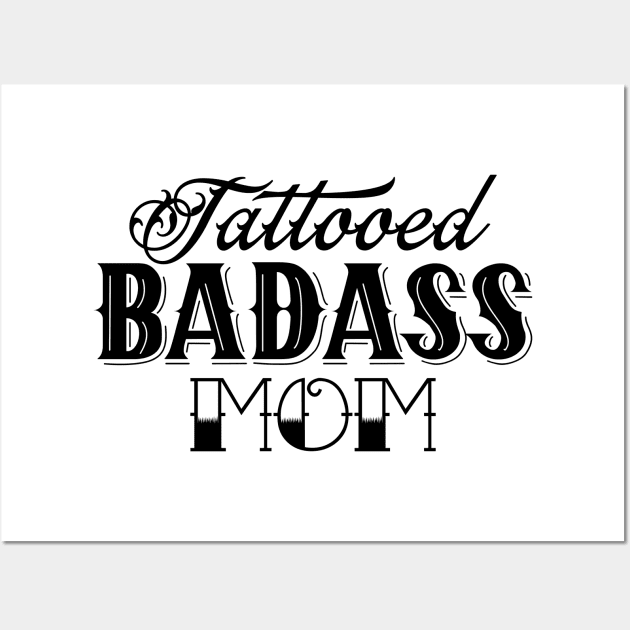 Tattooed Badass Mom (light color background) Wall Art by JoakynRivas